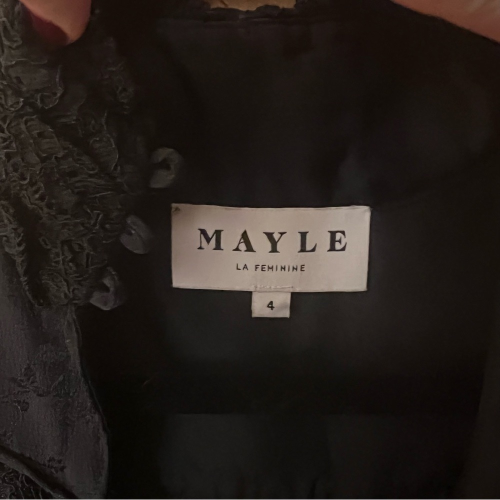 Rare Mayle Black Lace High-Neck Maxi Dress Sz 4 Pristine early 2001 - Picture 3 of 14